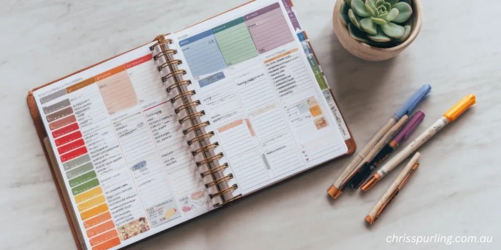Daily planning and structure supporting Christopher John Spurling Discipline over time