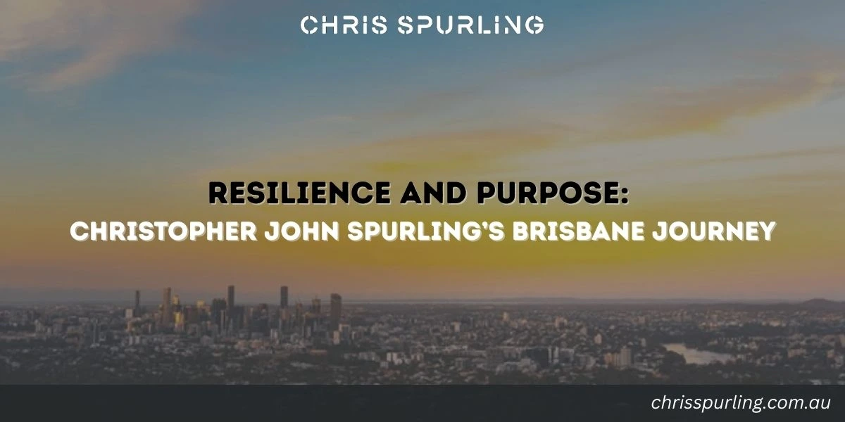 Christopher John Spurling Brisbane Resilience concept featuring Brisbane skyline and strength symbolism